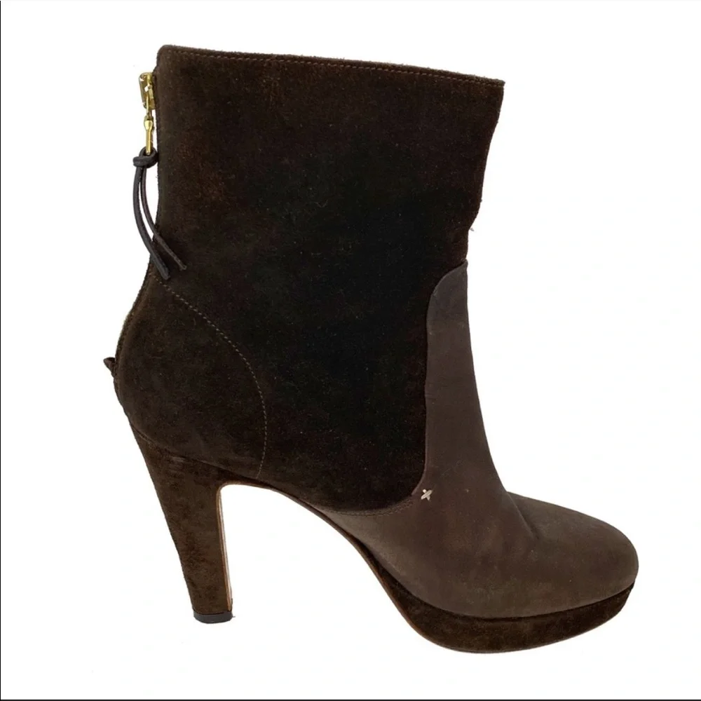 3. Rag & Bone Kenton Brown Suede Leather Heeled Boots - Picture 10 of 13
